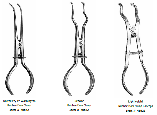 Rubber Dam Forceps - Choose a Variant